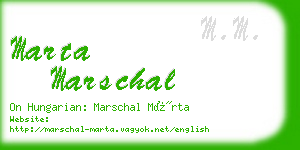marta marschal business card